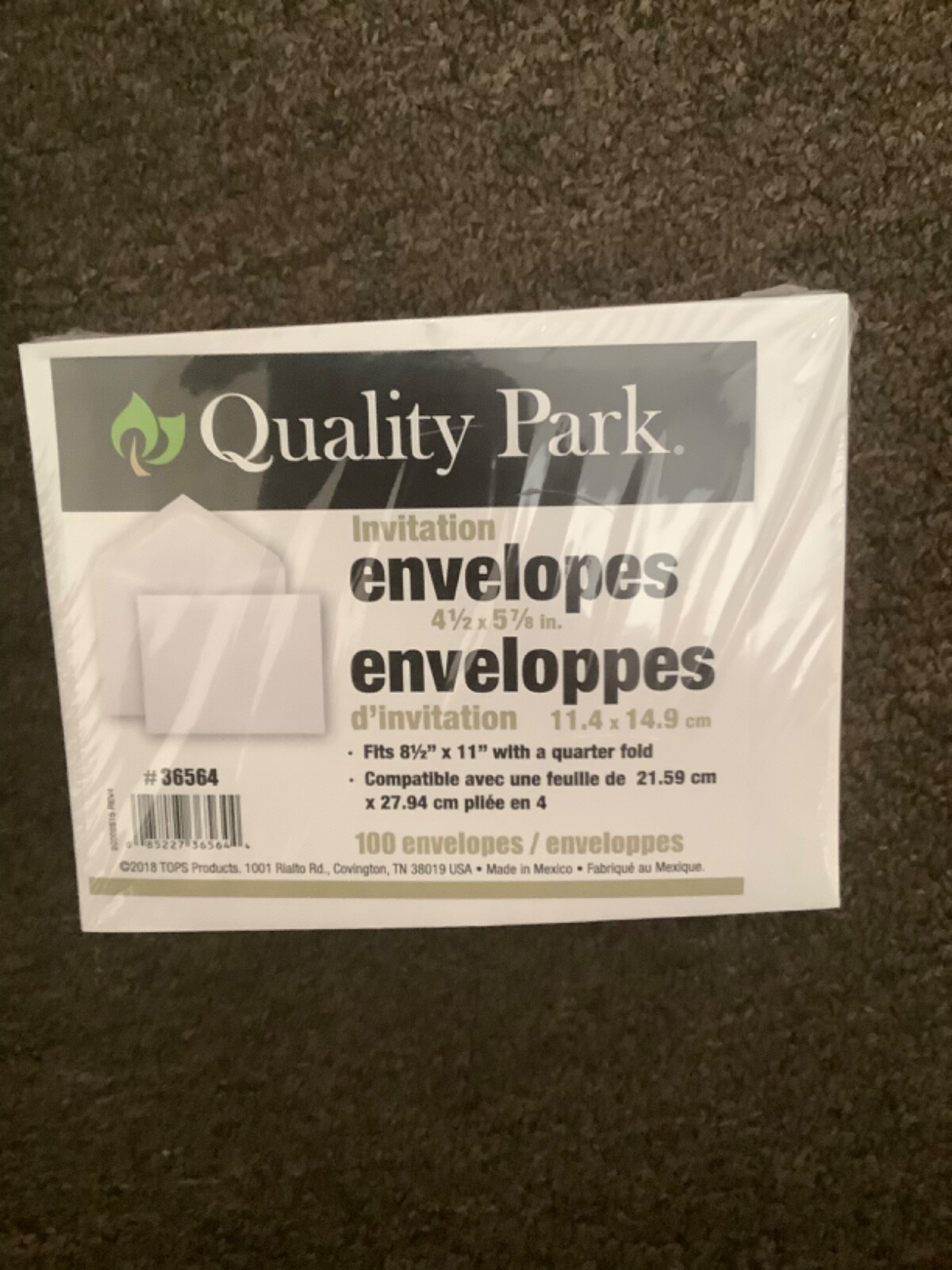 Quality Park Invitation Envelopes, White, 4.5x 5 7/8 inches,Box of 100