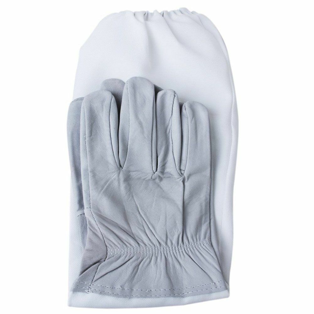Beekeeping Protective Jacket Veil Suit + Beekeeping Long Sleeve Gloves Set USA