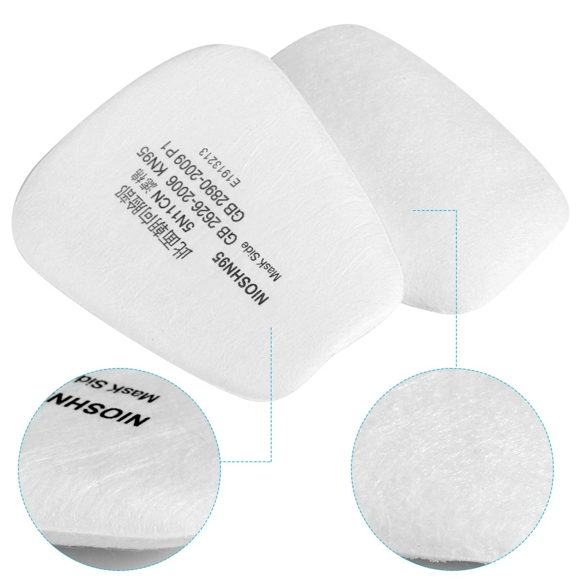 30Pcs 5N11 Cotton Filter Replacement For 6100 6200 6001 7502 Respirator Filters