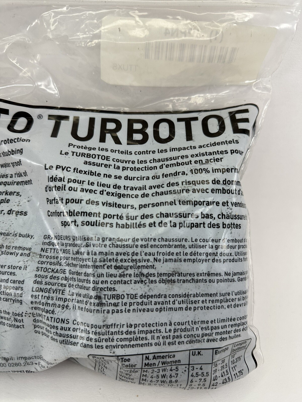 Turbotoe Steel Toe Overshoe Sz XS M 4 – 5 W 6-7 Unisex Pull Over Grey New Unisex