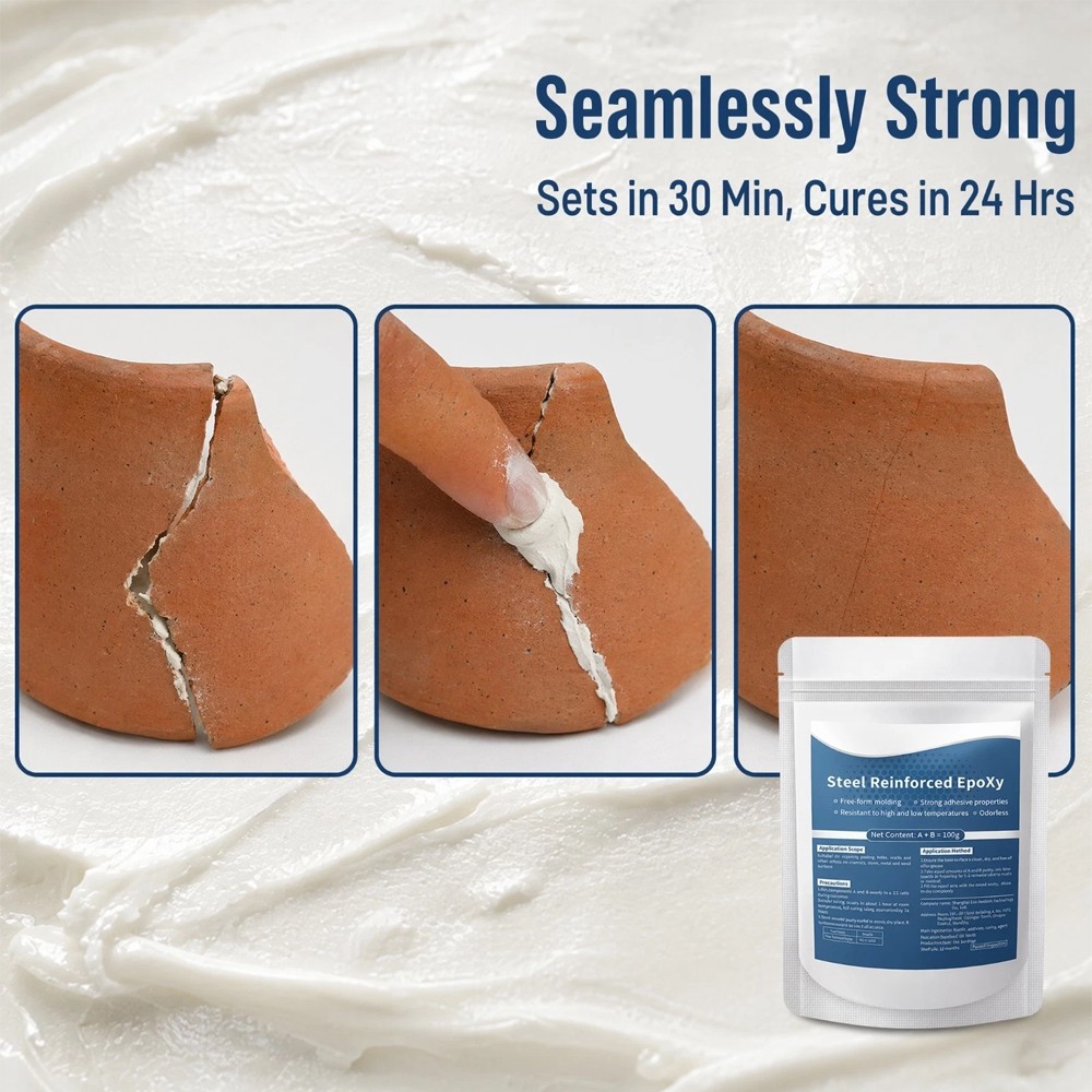 Steel Reinforced Epoxy Putty-Epoxy Putty Fast Repair Clay,Waterproof Heat-Resist