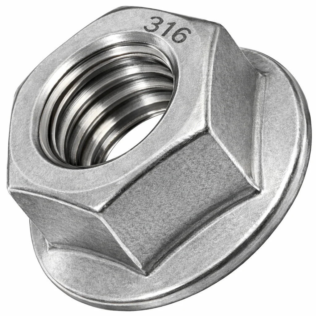 BULK BOX! 1/2″-13 Hex Flange Nuts Serrated 316 Stainless Steel 700pcs