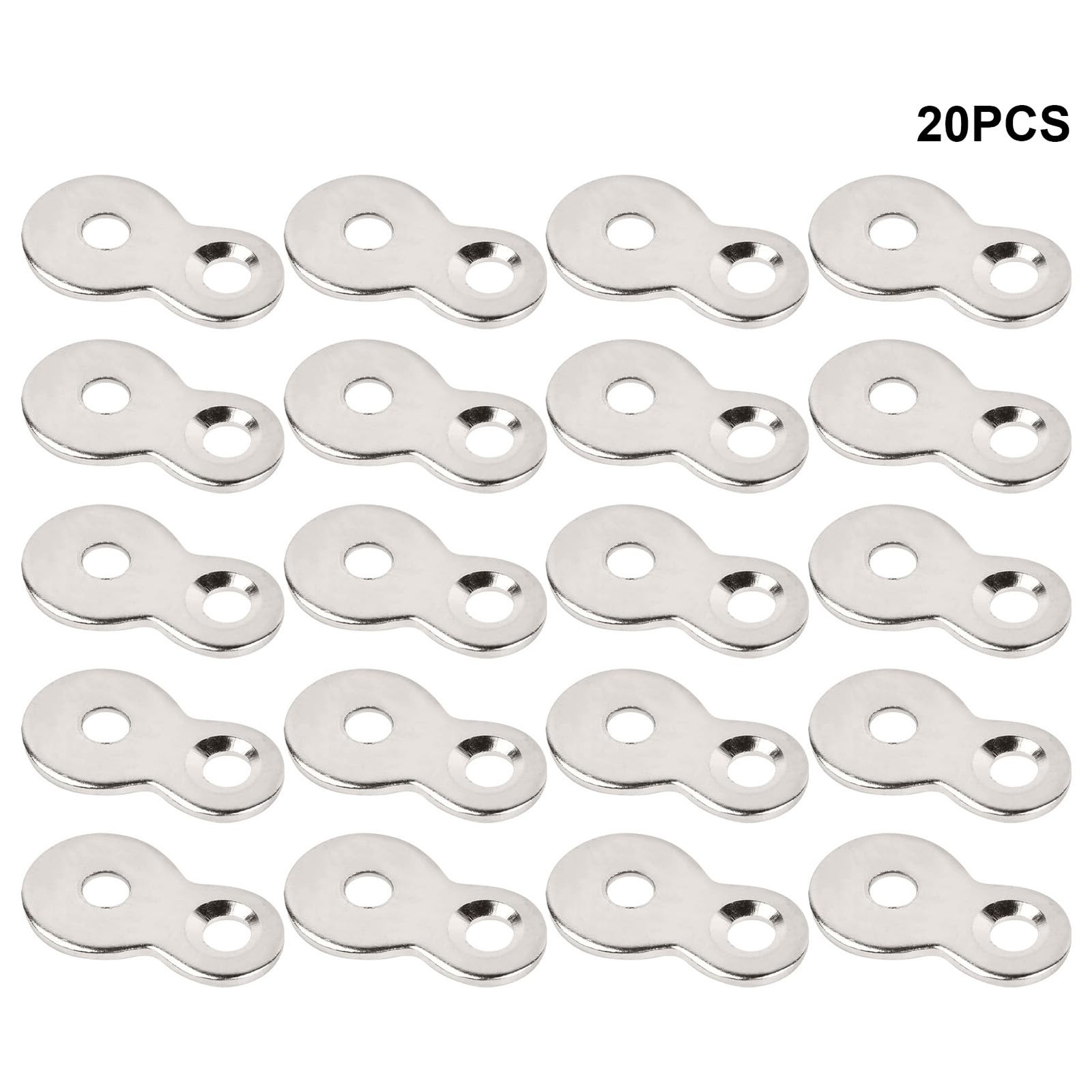 20Pcs Figure 8 33 X 15 X 19.8 X 5mm/1.30 X 0.59 X 0.78 X 0.20inch, Silver