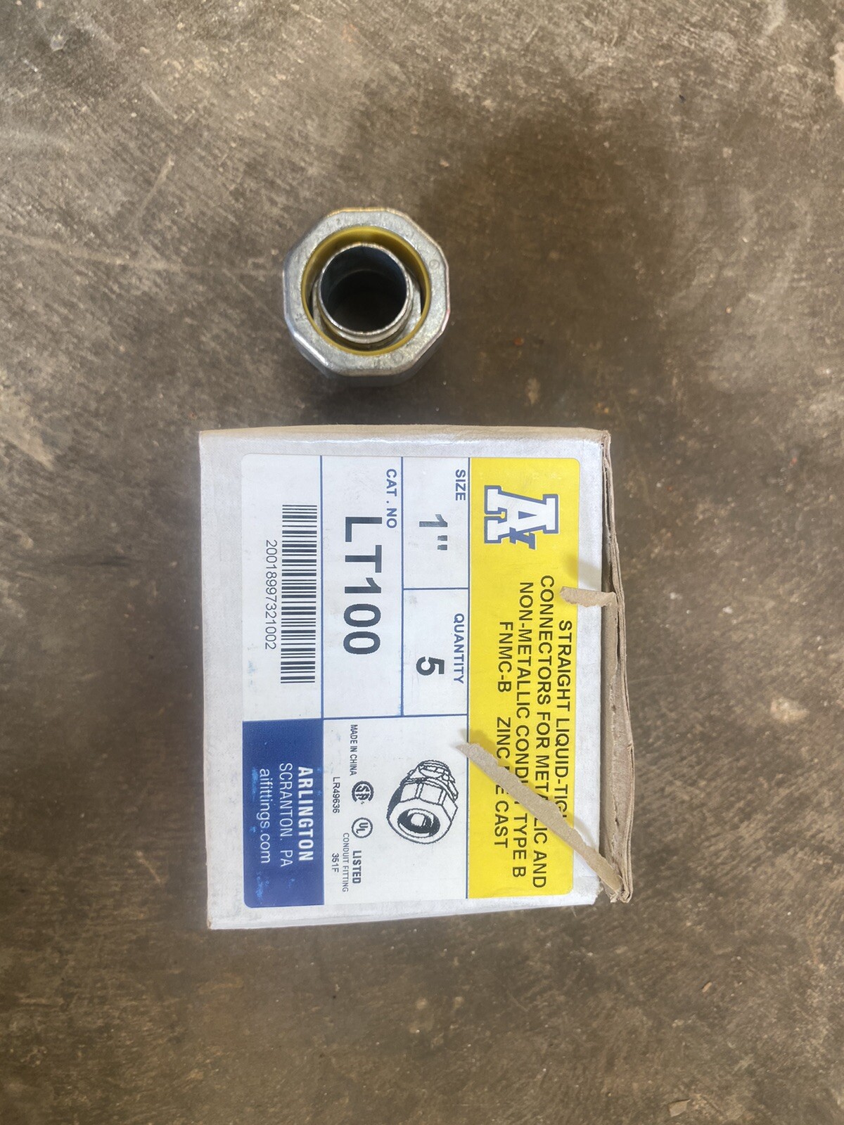 Arlington LT100 (Lot of 25) 1″ Liquid-Tight Connector NSFP