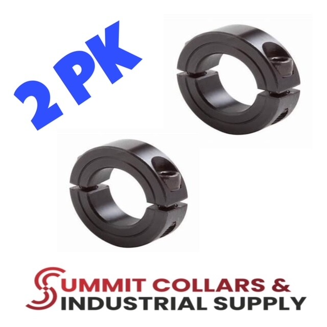 1-11/16″ Inch (2 PCS) Double Split Shaft Collar – Black Oxide