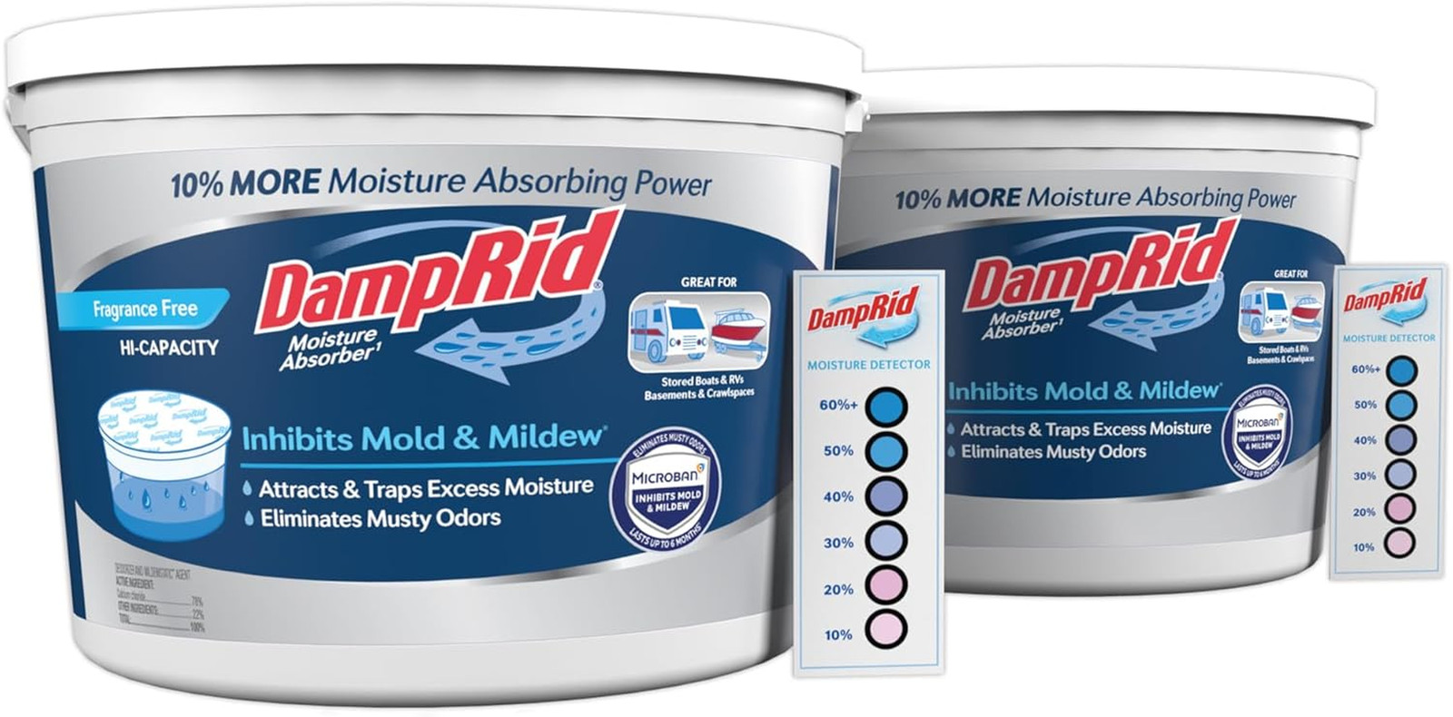 Hi-Capacity Fragrance Free Absorber Bucket, 2 Lb. 15.5 Oz. with Detection Strip,