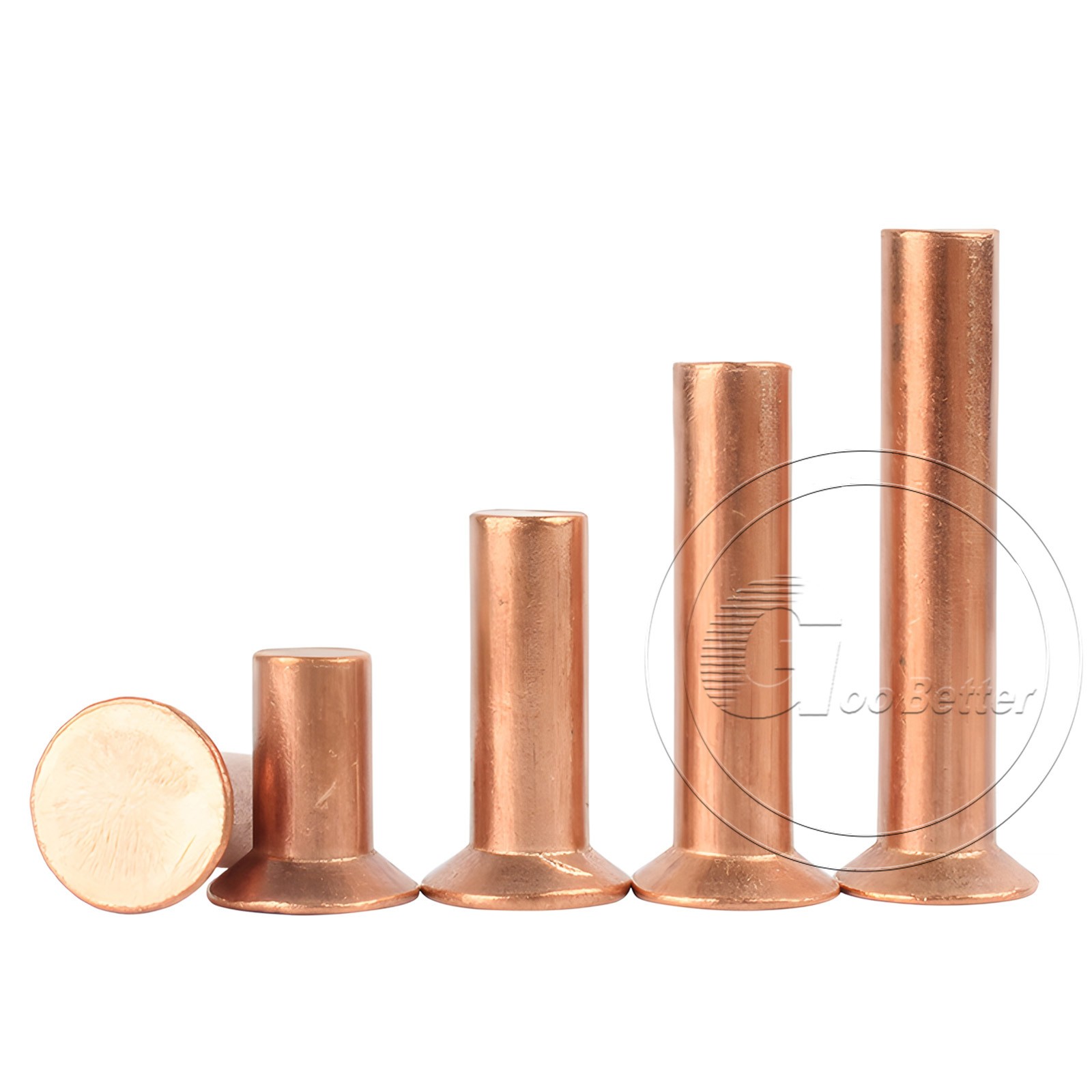 Solid Copper Countersunk Head Rivets 2mm 2.5mm 3mm 4mm 5mm 6mm 8mm DIN 661