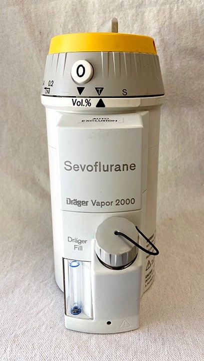 Drager Vapor 2000 Sevoflurane Anesthesia Vaporizer, AutoExclusion, Drager Fill