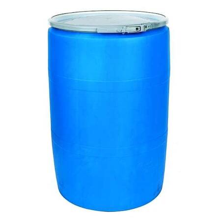 Zoro Select Poly55ohblpc Open Head Transport Drum, Polyethylene, 55 Gal,