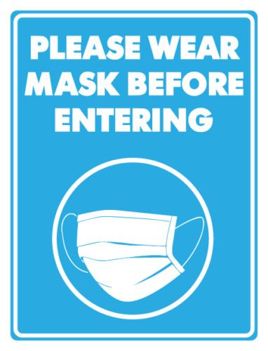 REQUIRED CD-19 STORES CAFES BUSINESS CAUTION NOTICE 3M STICKER DECAL