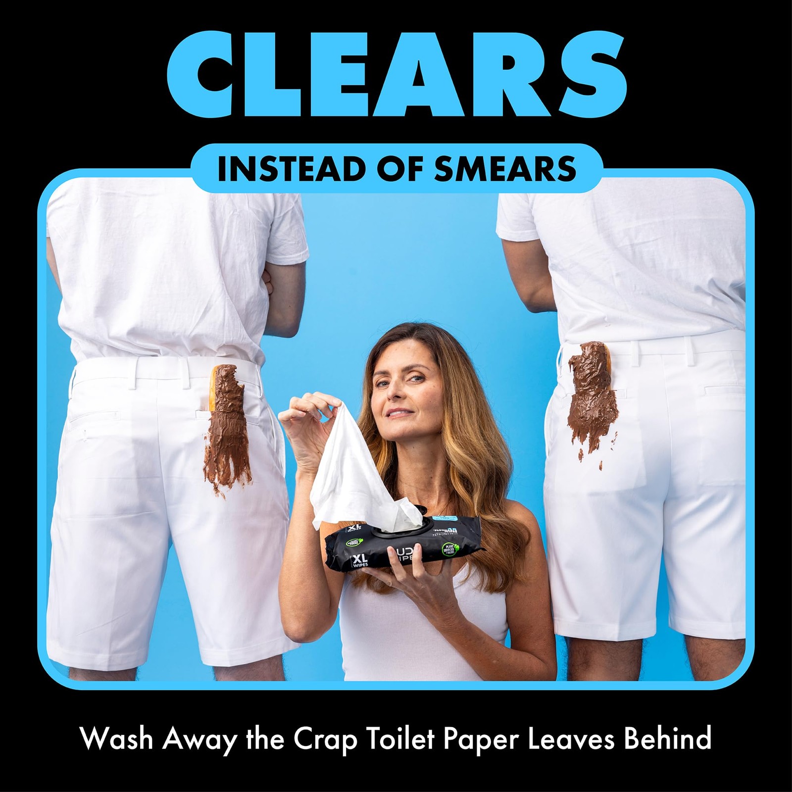 DUDE Wipes – Flushable Stocking Stuffers – 48 Count (Pack of 1), White