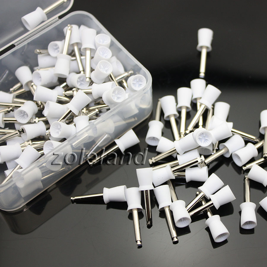 500 PCS Dental Latch Polisher Type Polishing Prophy Cup Tooth Bowl White Brushes