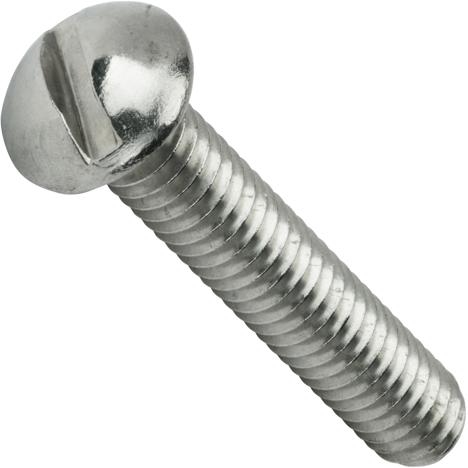 2-56 Round Head Machine Screws Slotted Drive Stainless Steel All Lengths