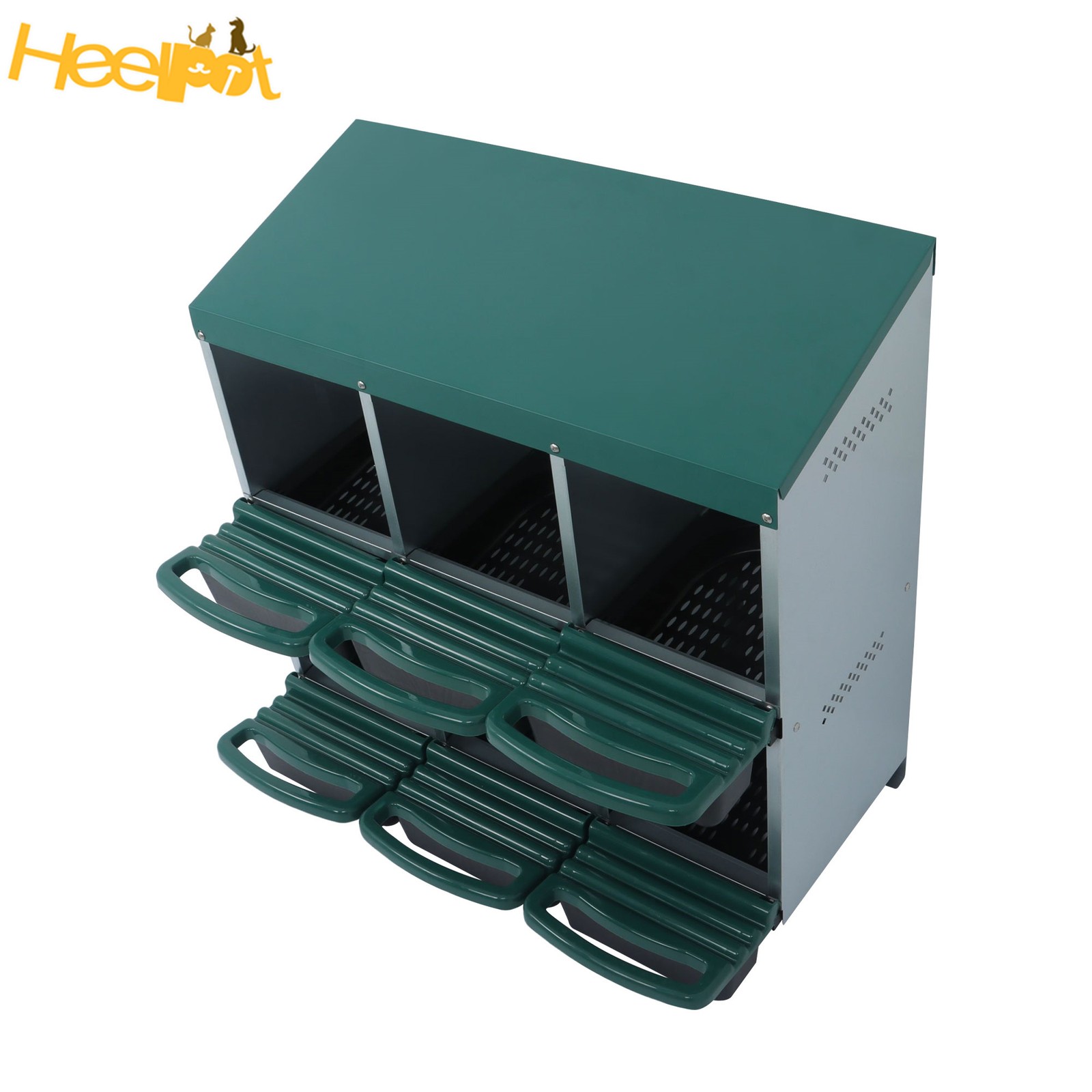 6 Hole Compartments High Quality Materials Chickens Egg Laying Box Nesting Box