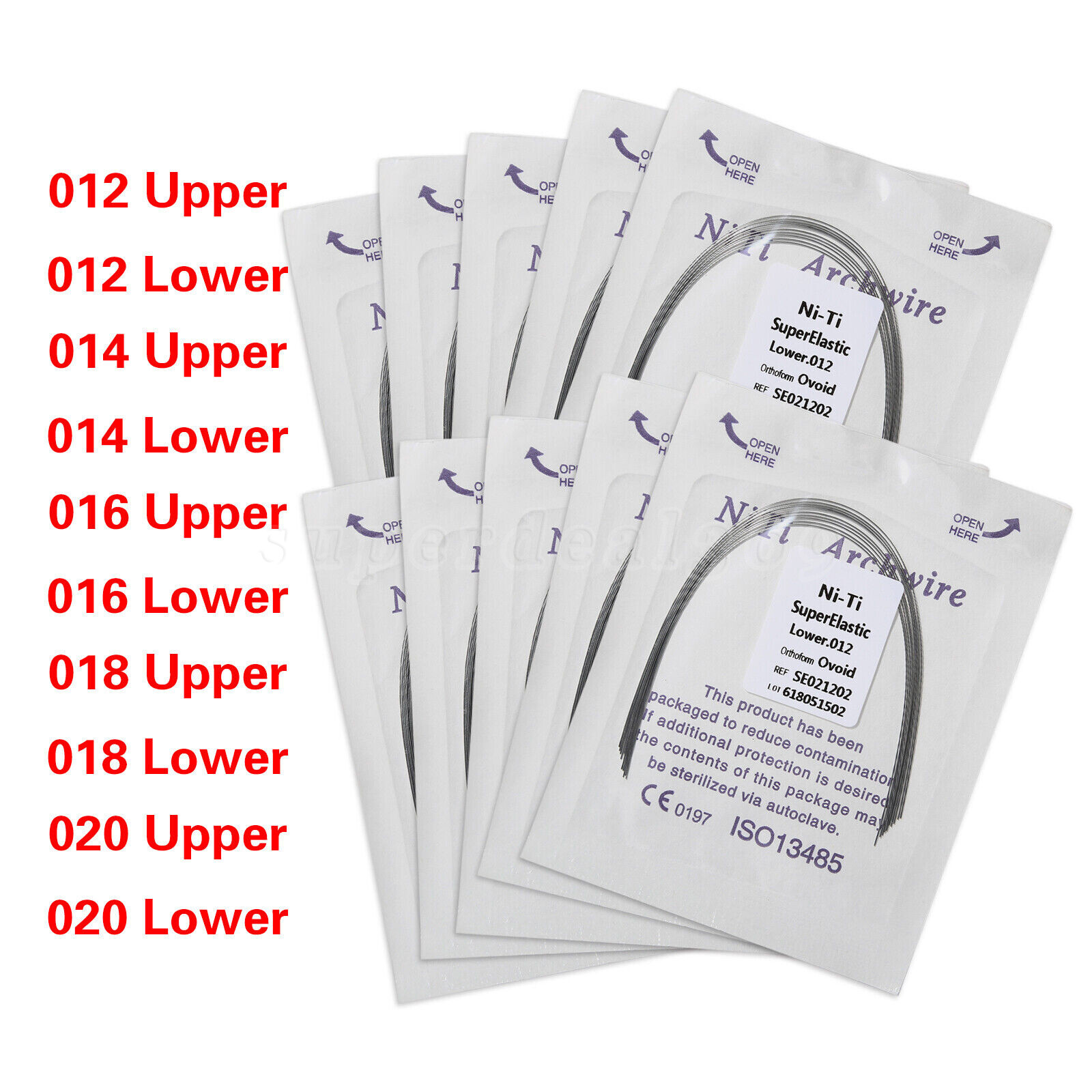 Dental Orthodontic Super Elastic NITI Arch Wire Round Ovoid/Nature form