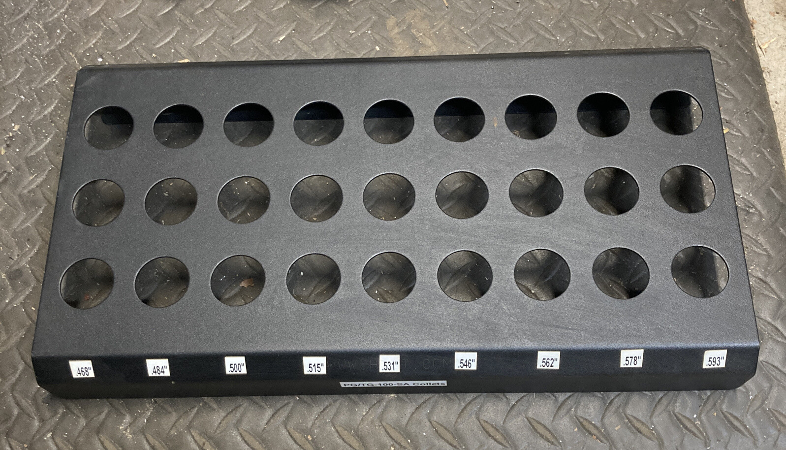 Huot Steel Collet Rack / Tray Holds 27 Collets Organizer TG/PG 100 SA 1579