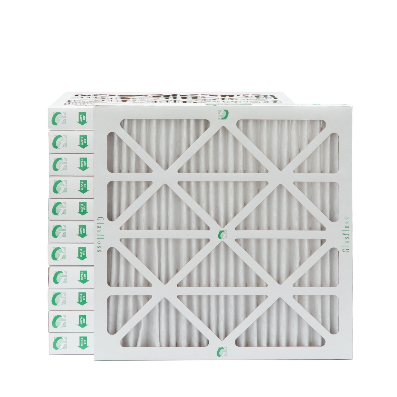 20x20x2 MERV 10 AC Air Filters. 12 PACK. Actual Size: 19-1/2 x 19-1/2 x 1-3/4