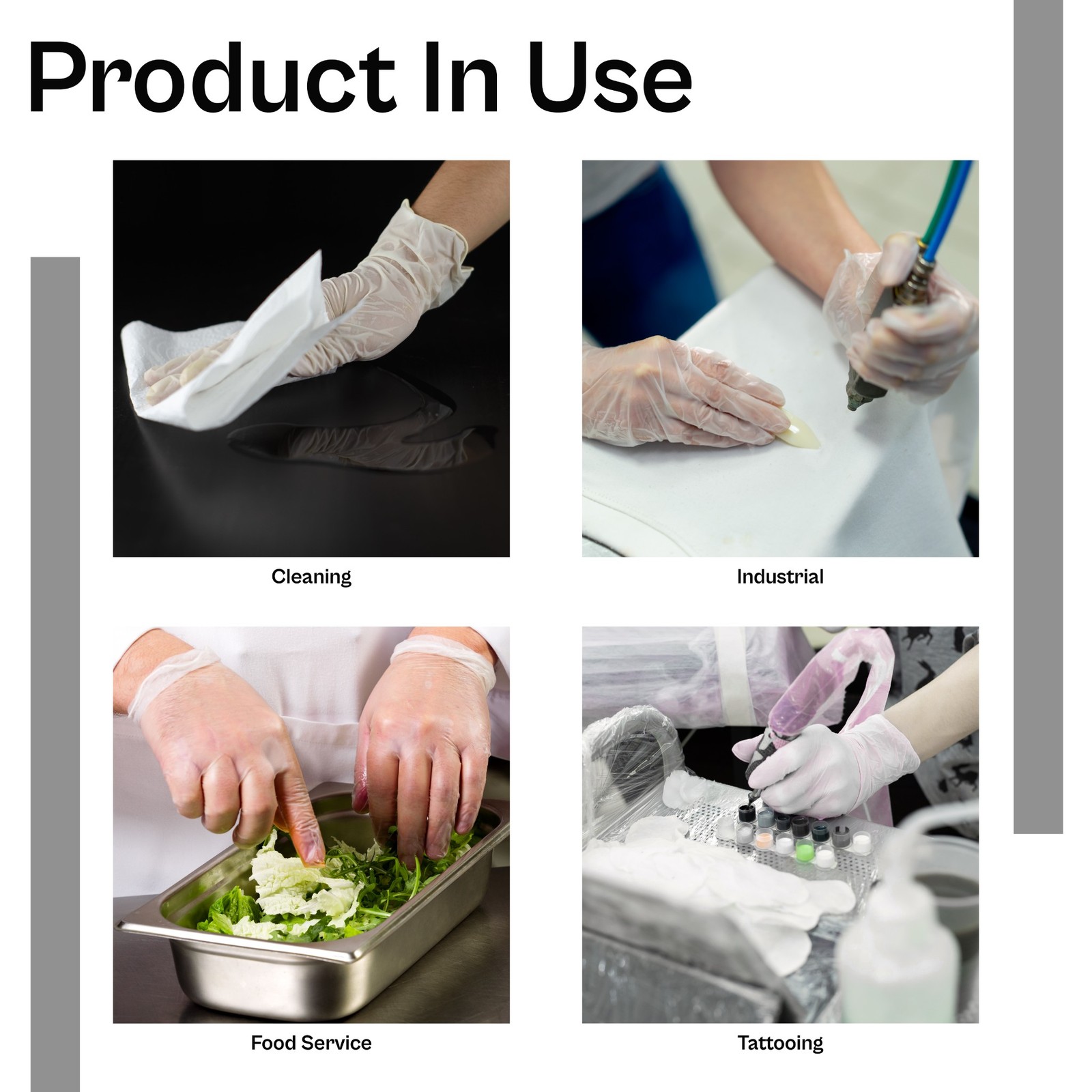 NonExam Latex and Powder Free Disposable Vinyl Gloves 3 Mil XL Clear, 48000 Pcs