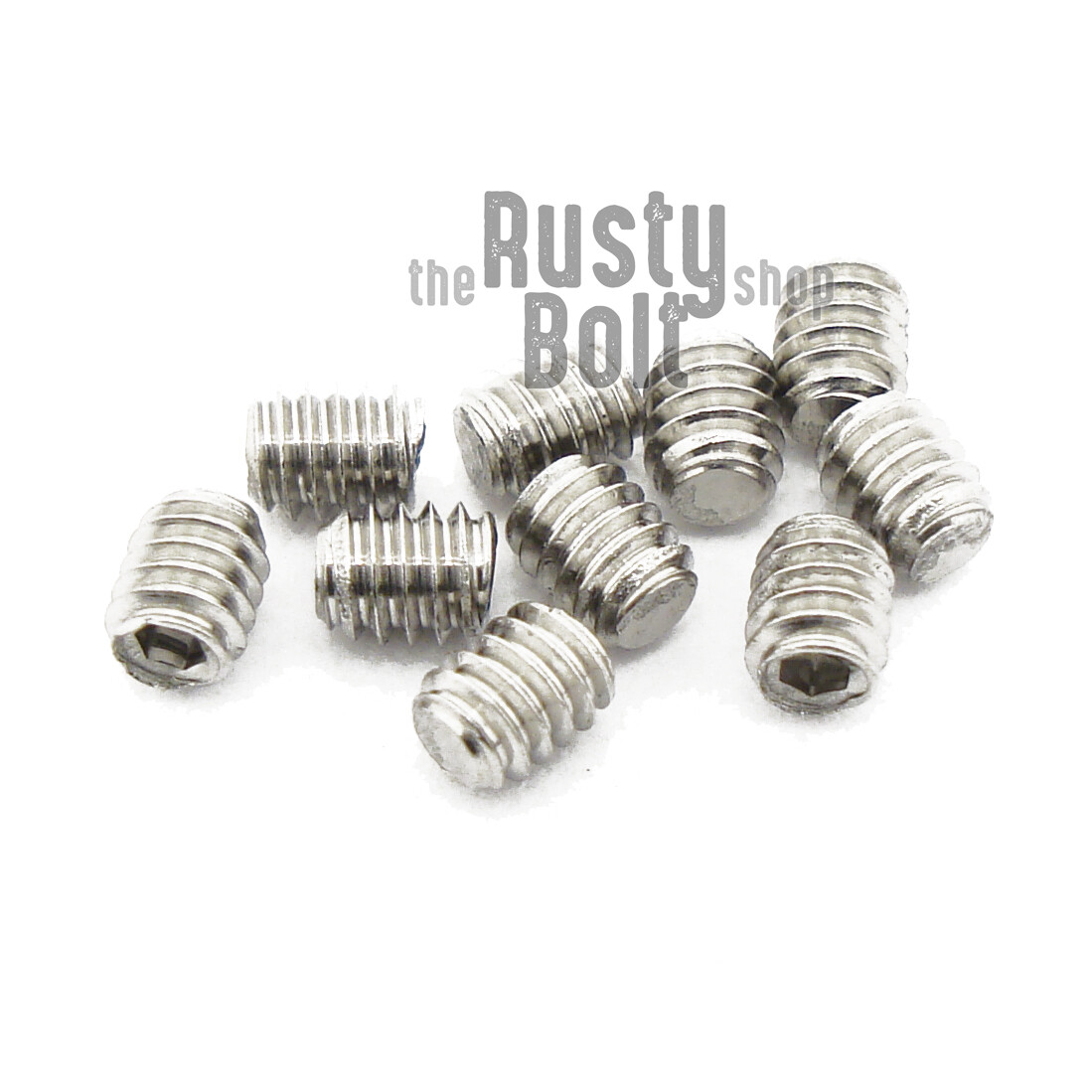 M2 x 2.5mm, Socket Set Screw Flat Point, A2 304 18-8 Stainless Steel