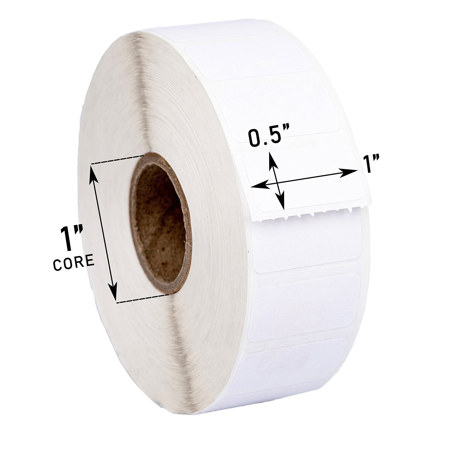 ZEBRA / ELTRON 1×0.5 (1″ x 1/2″) Direct Thermal Labels – (6) Rolls of 2430
