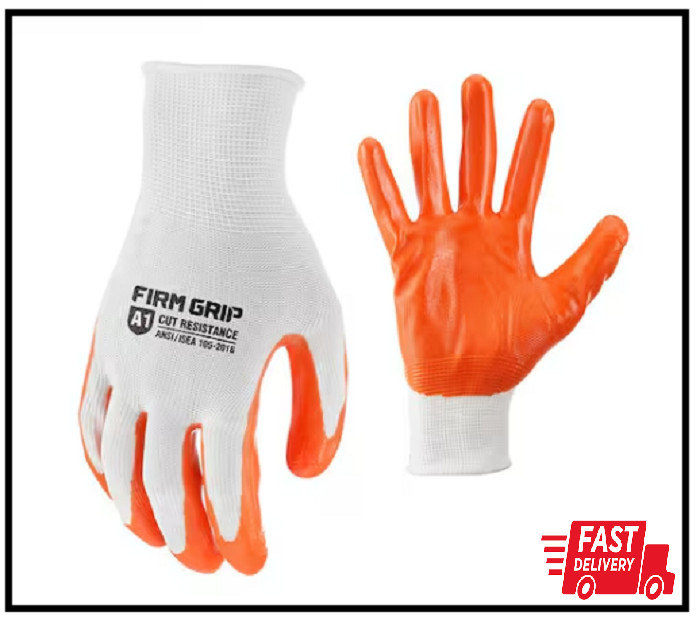 Large Nitrile Coated Work Gloves (5 Pack)