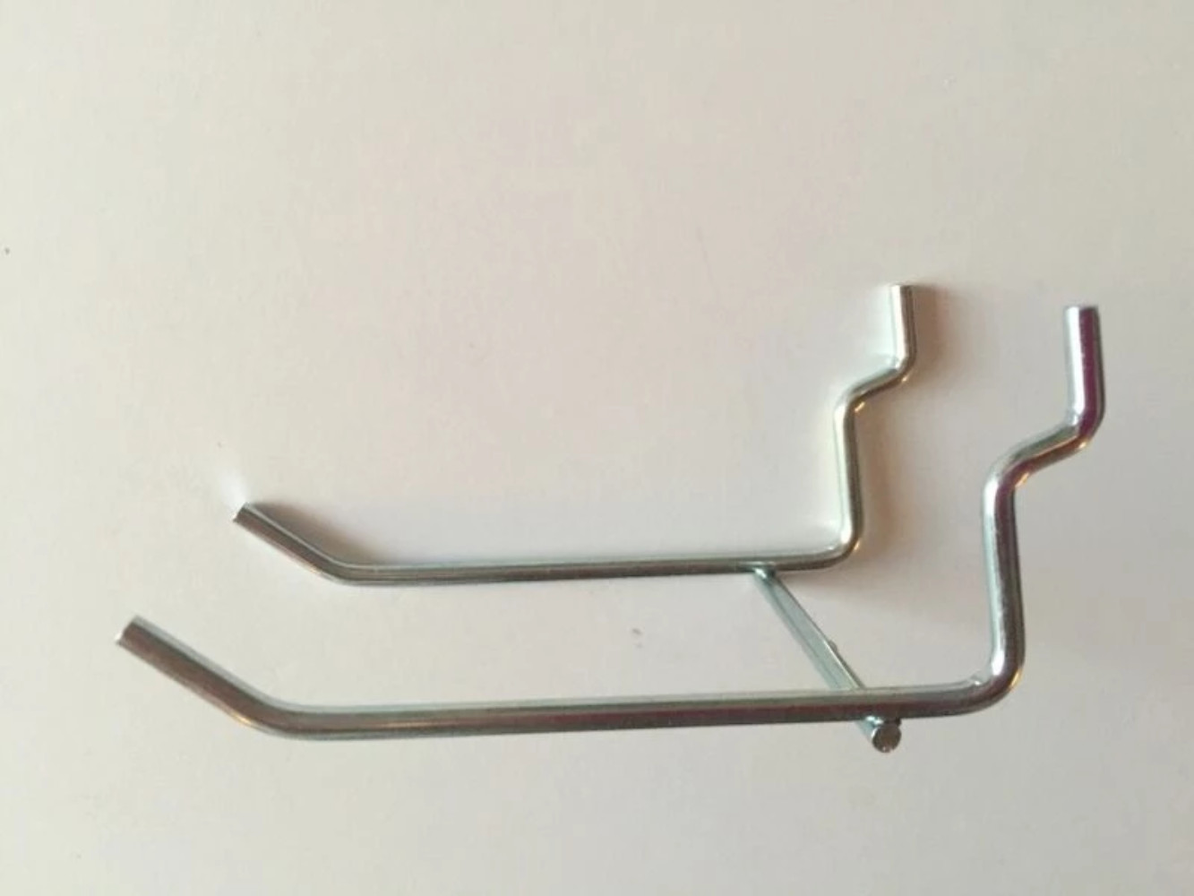 (6 Pack) 3″ Metal Peg Double Hook Tool Holder Garage Hanger for 1/8″ & 1/4″ Pegb
