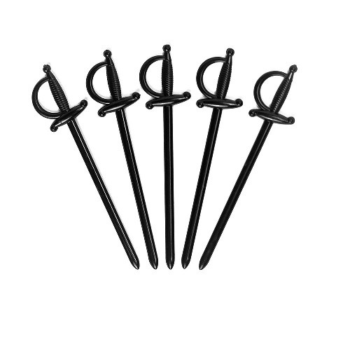 Sani-Sure 1000 Count Plastic Black Sword Picks