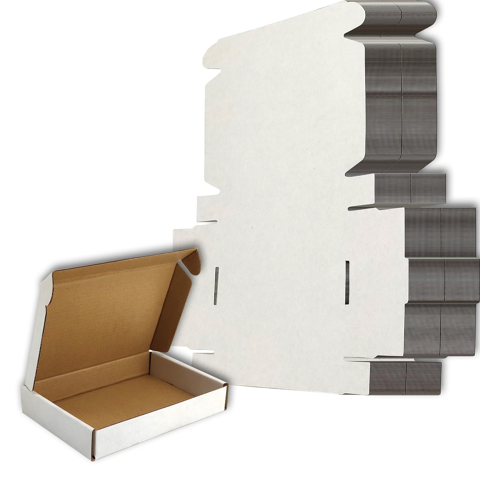 7x5x1 inches Small Shipping Boxes Set of 100 – White Mailer Corrugated Cardbo…