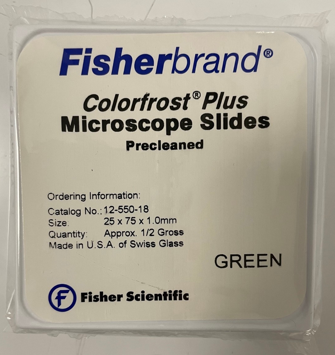 Fisherbrand Colorfrost Plus Microscope slides Precleaned 25x75x1.0 mm