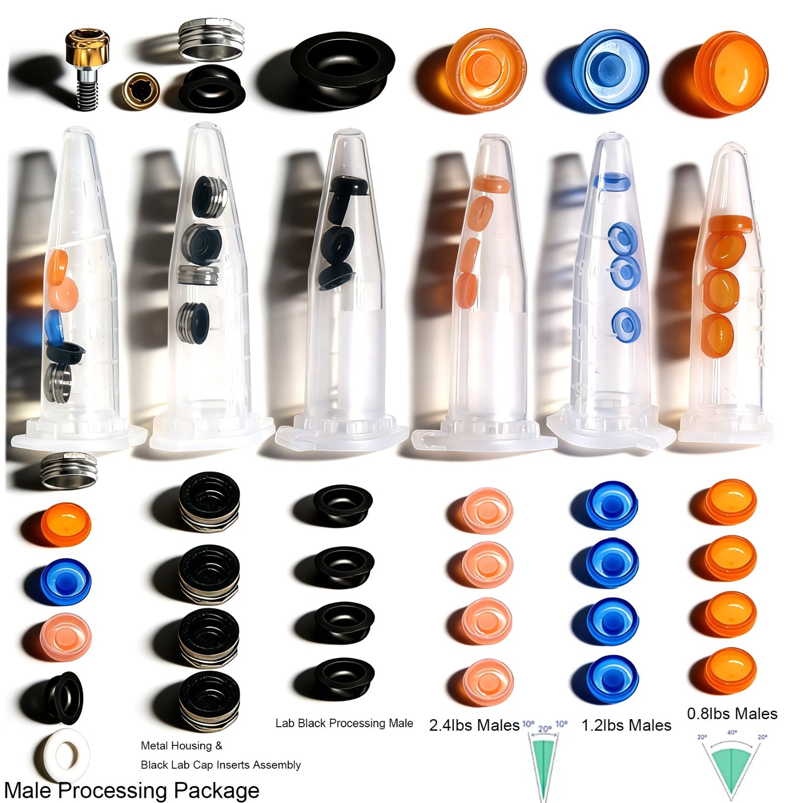 4Pcs Dental Fit Zest Locator Male Cap Inserts Overdenture Attachment Replacement