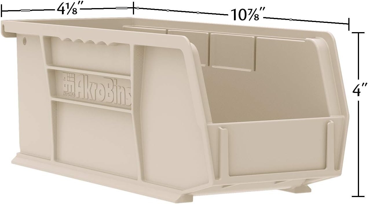 30224 AkroBins Plastic Storage Bins, Space-Saving Stackable Bins for Garage, …