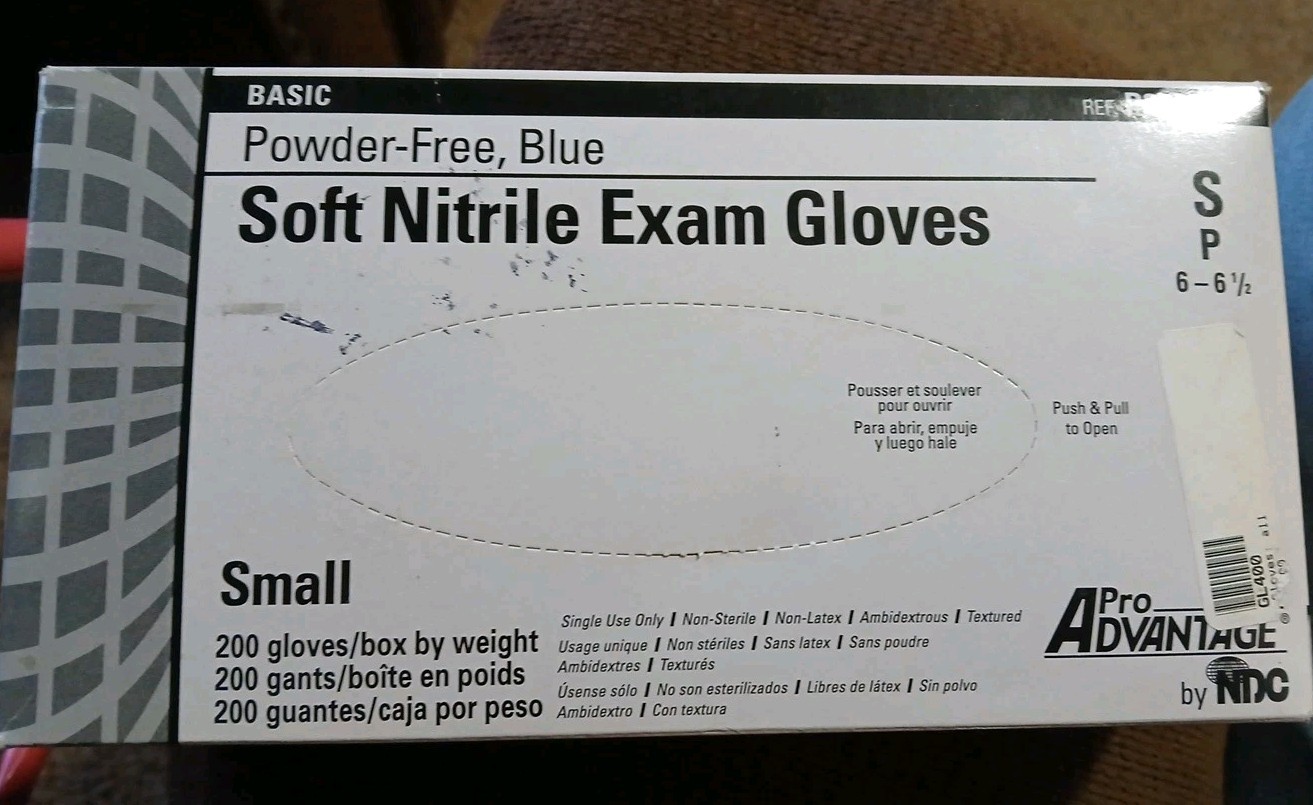 NDC Brand Pro Advantage Soft Nitrile Exam Gloves Size Small 200ct.