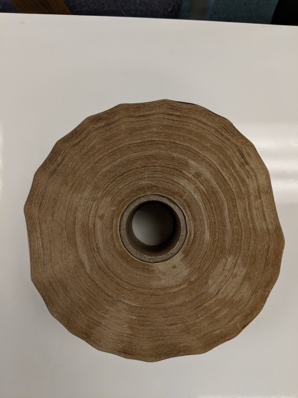 3″ x 450′ Reinforced Water Activated WARNING tape heavy duty gummed 10 rolls/ cs