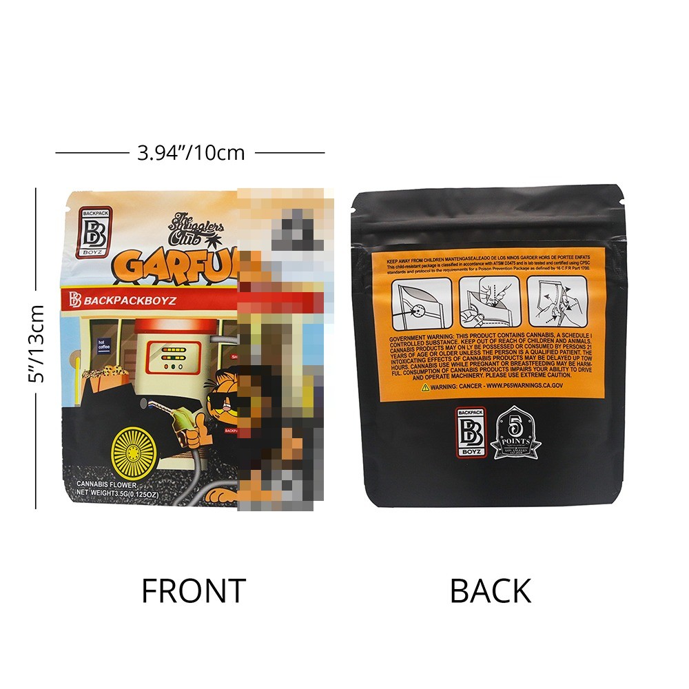 3.5g Backpack Boyz Holographic Bag Mylar Bag Zip Seal Bags Candy Baggies 4×5″