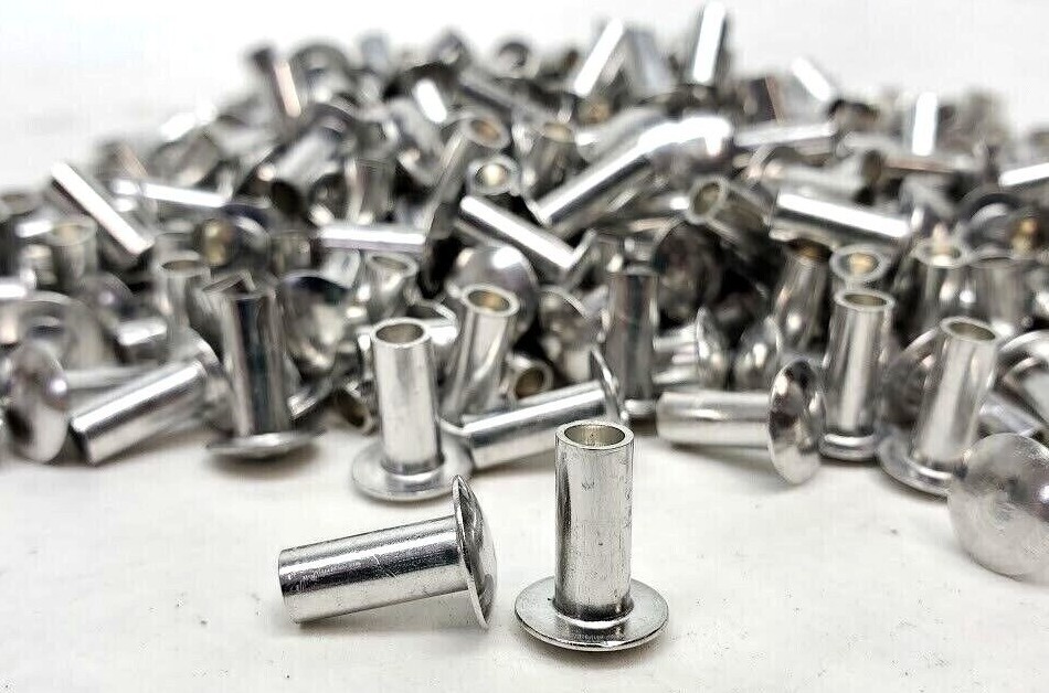 100, 250, 500, 1000 BULK – Aluminum Truss Head Semi-Tubular Rivets 3/16″ x 7/16″