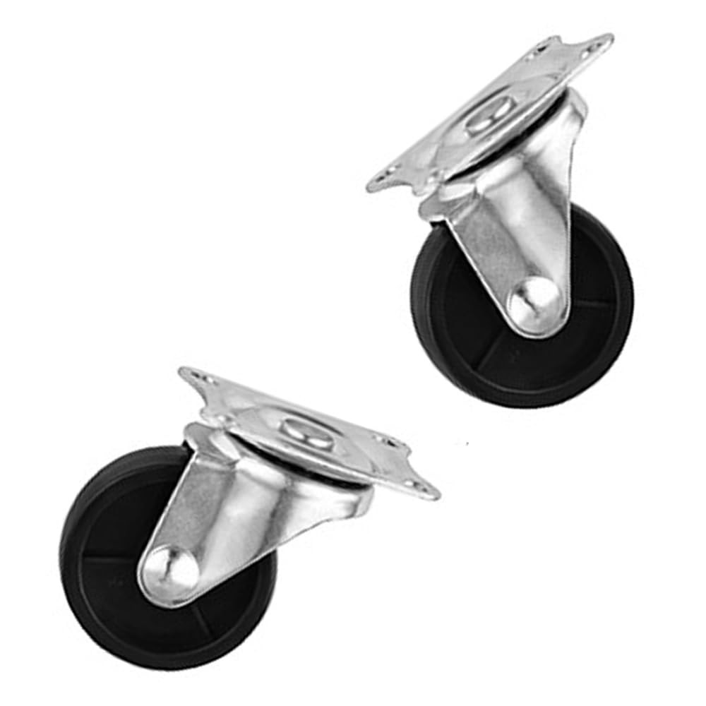8 Pack 1″ Swivel Caster Wheels Rubber Base with Top Plate & Bearing,Small Caster
