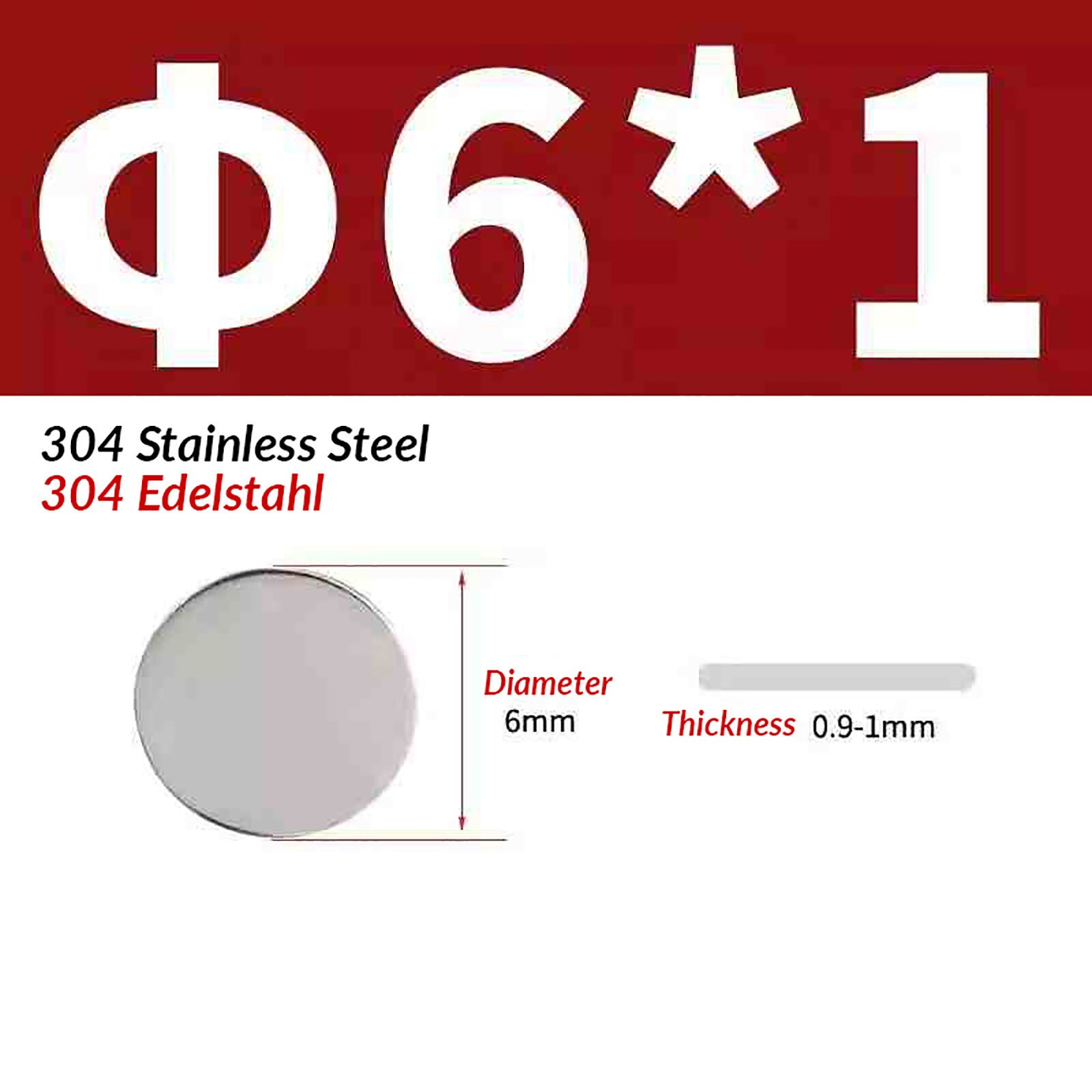 Ø 6mm-80mm Thick 1mm-5mm A2 STAINLESS STEEL Discs Metal Flat Circle Blank DISCS