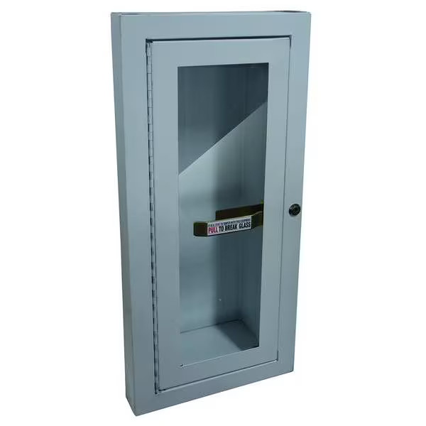 Manufacturer Varies Fire Extinguisher Cabinet, Semi Recessed, 26 3/4 in Height,