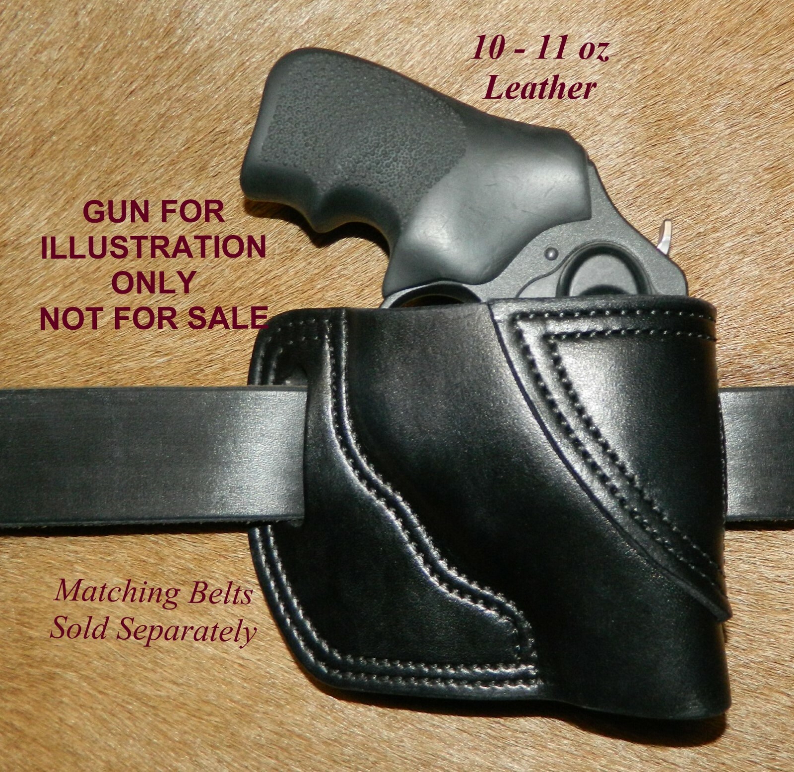 Gary C’s Leather Avenger OWB Right Hand HOLSTER – for the Ruger LCR/LCRx 1-7/8″
