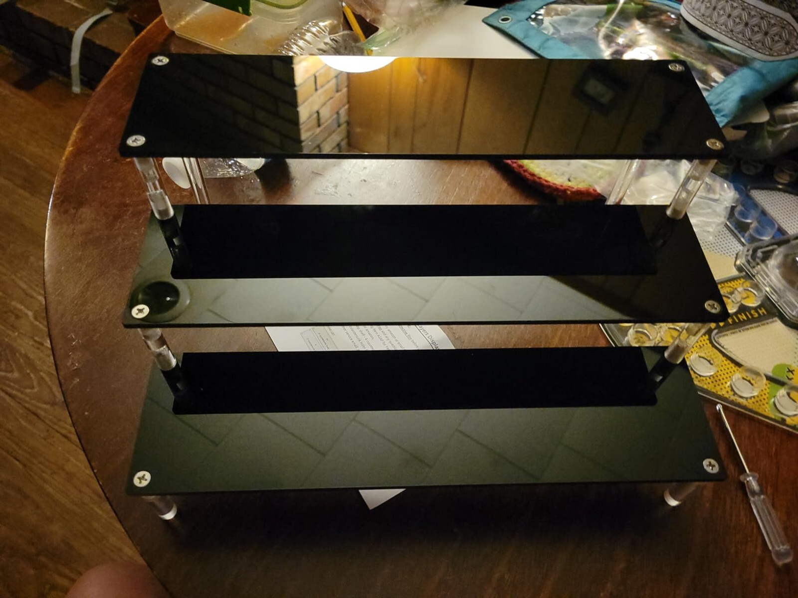 Acrylic Riser Black Acrylic Shelf Riser 3 Tier Perfume 3.15 x 1.57 x 11.81 inche