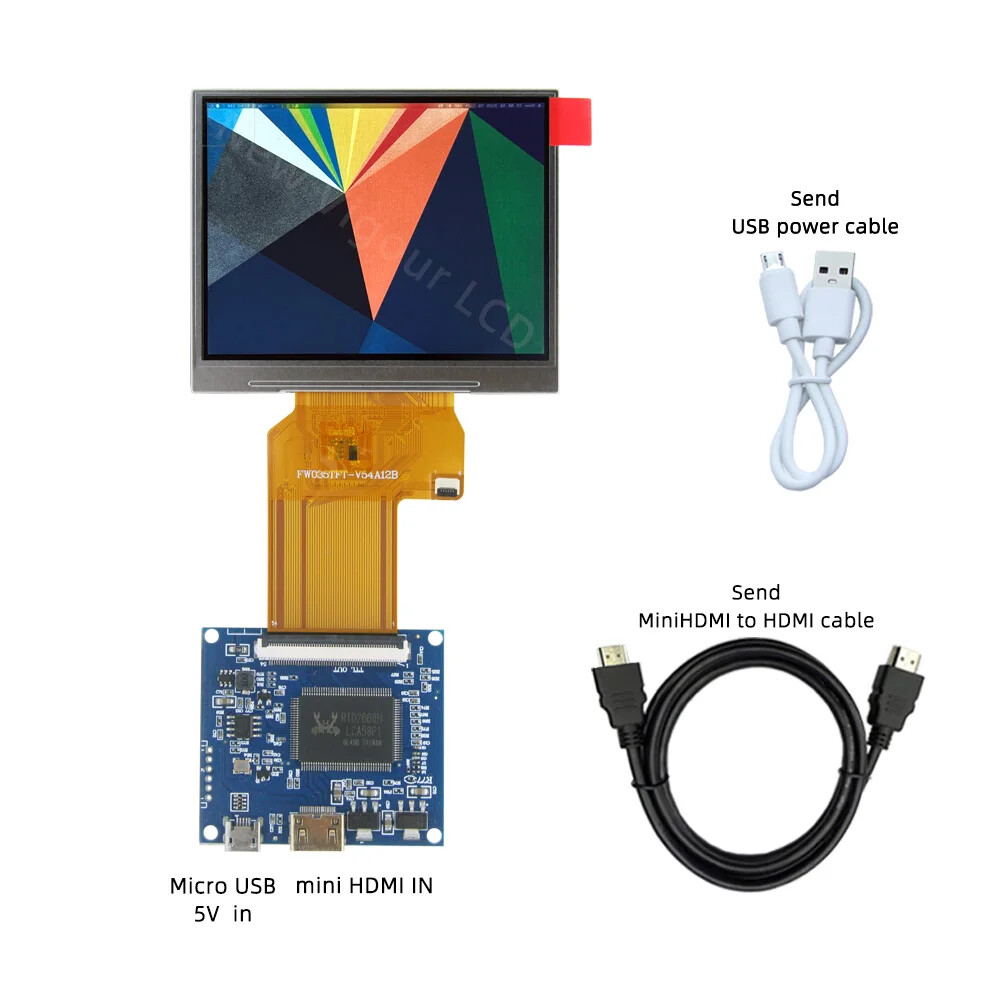 3.5in 640*480 Micro USB 5V mini HDMI computer secondary screen For Raspberry Pi