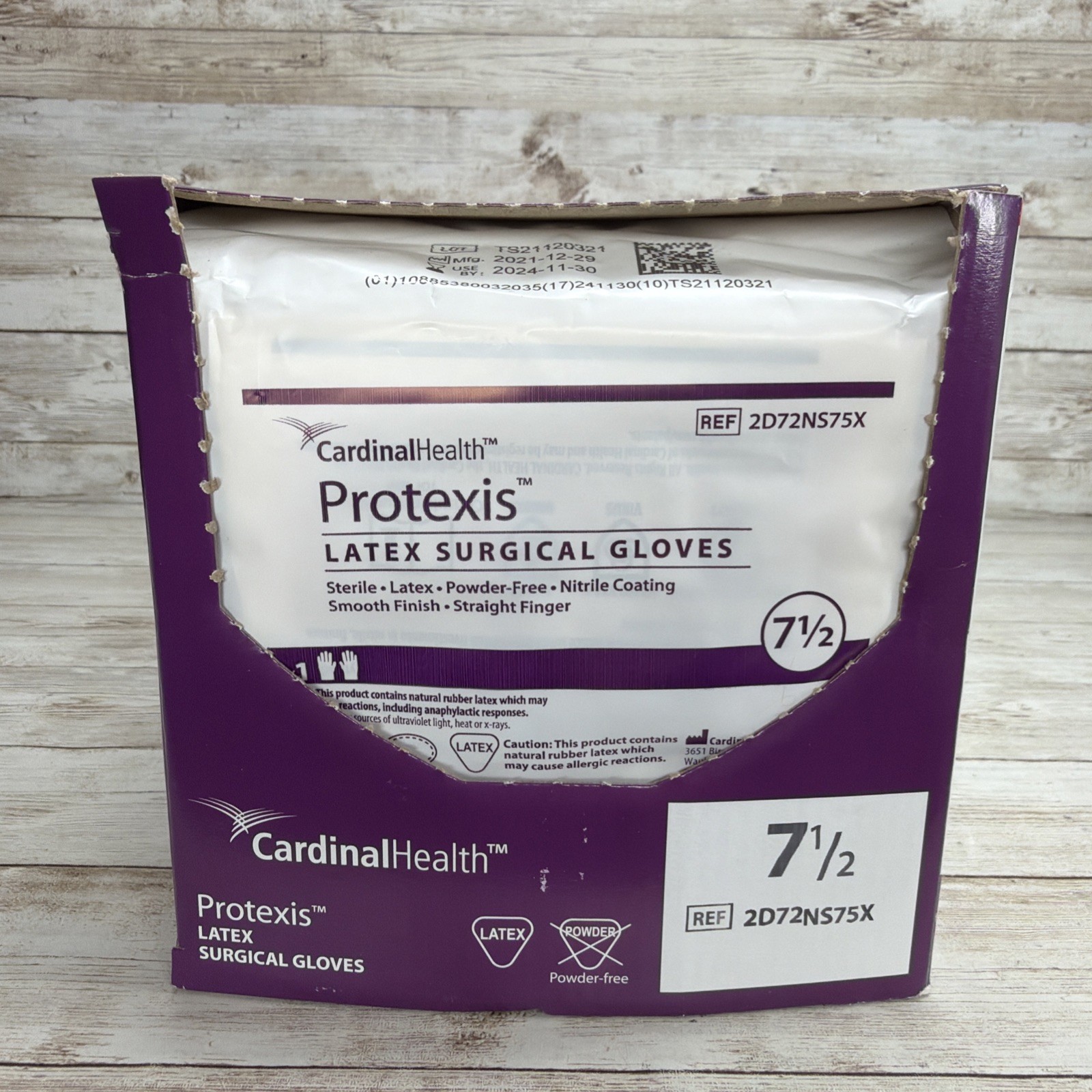 Protexis Latex Surgical Gloves Cardinal Health *Open Front* Size: 7.5 *See Date*