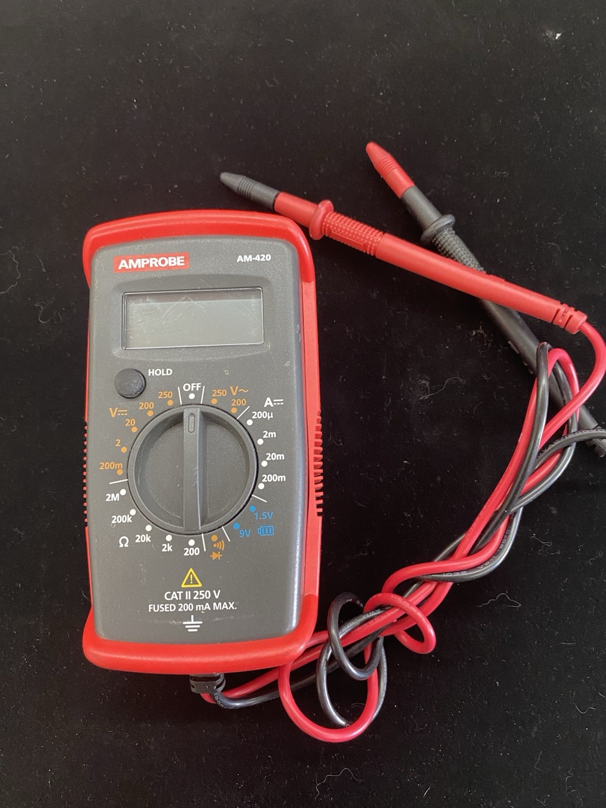 Amprobe AM-420 Digital Multimeter, AC Voltage: 200.0/250 V