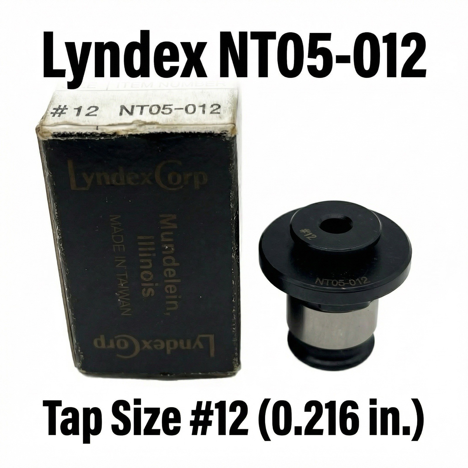 Lyndex NT05-012 TAP Collet Positive Drive Rigid Standard #12 UNC/UNF Taps
