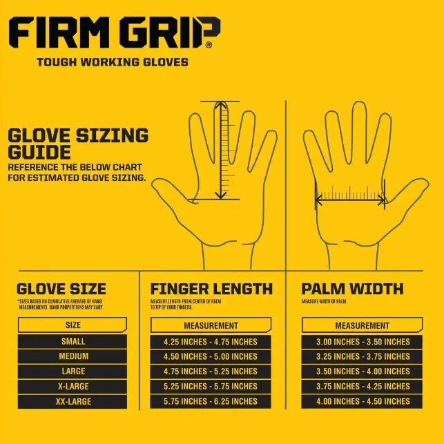 3-Pack Gloves Firm Grip Utility Working Gloves Size Large High Dex Performance