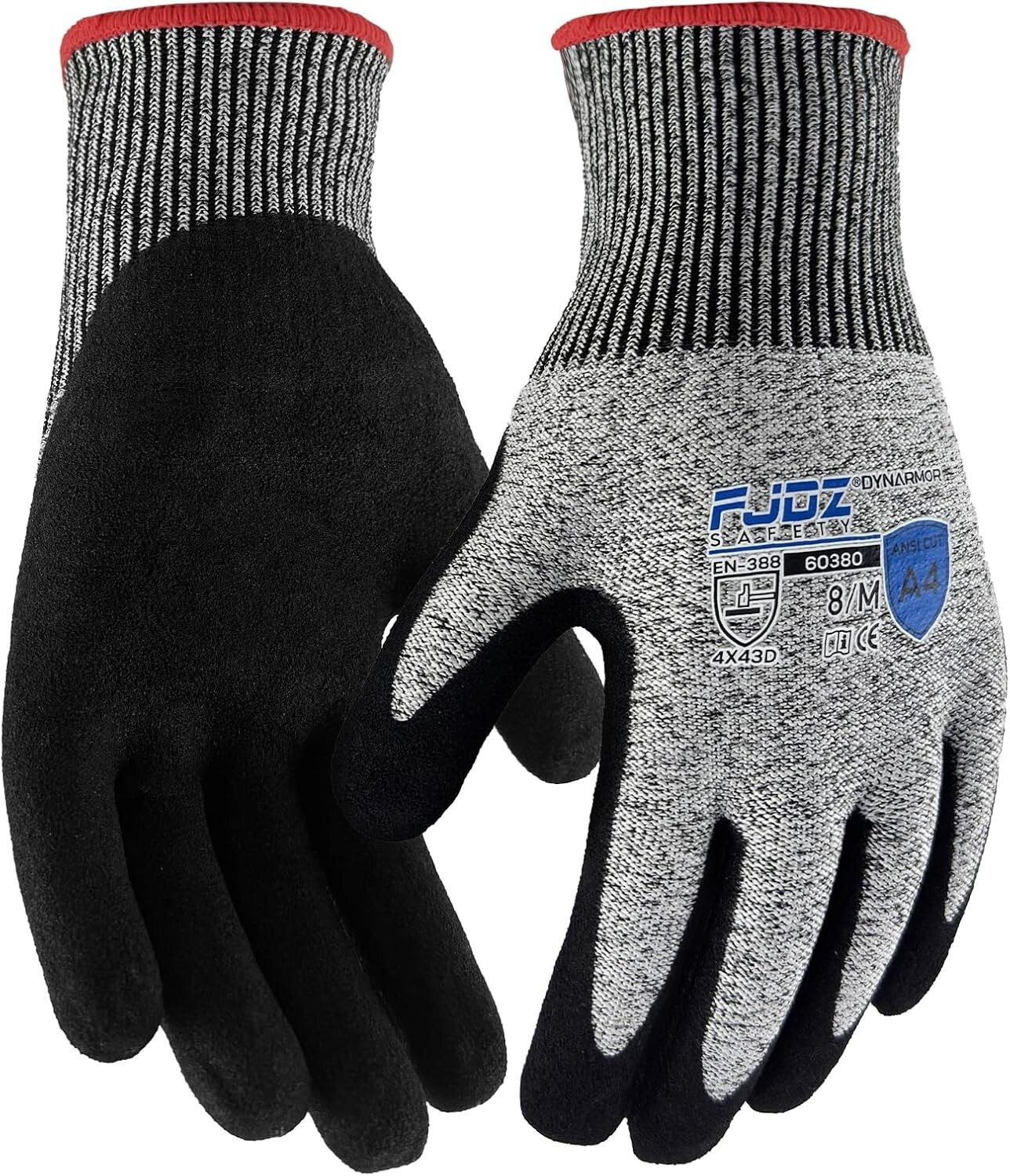 ANSI A4 Cut Resistant Gloves, 1 Pair Touchscreen Cutting Gloves with Firm Grip