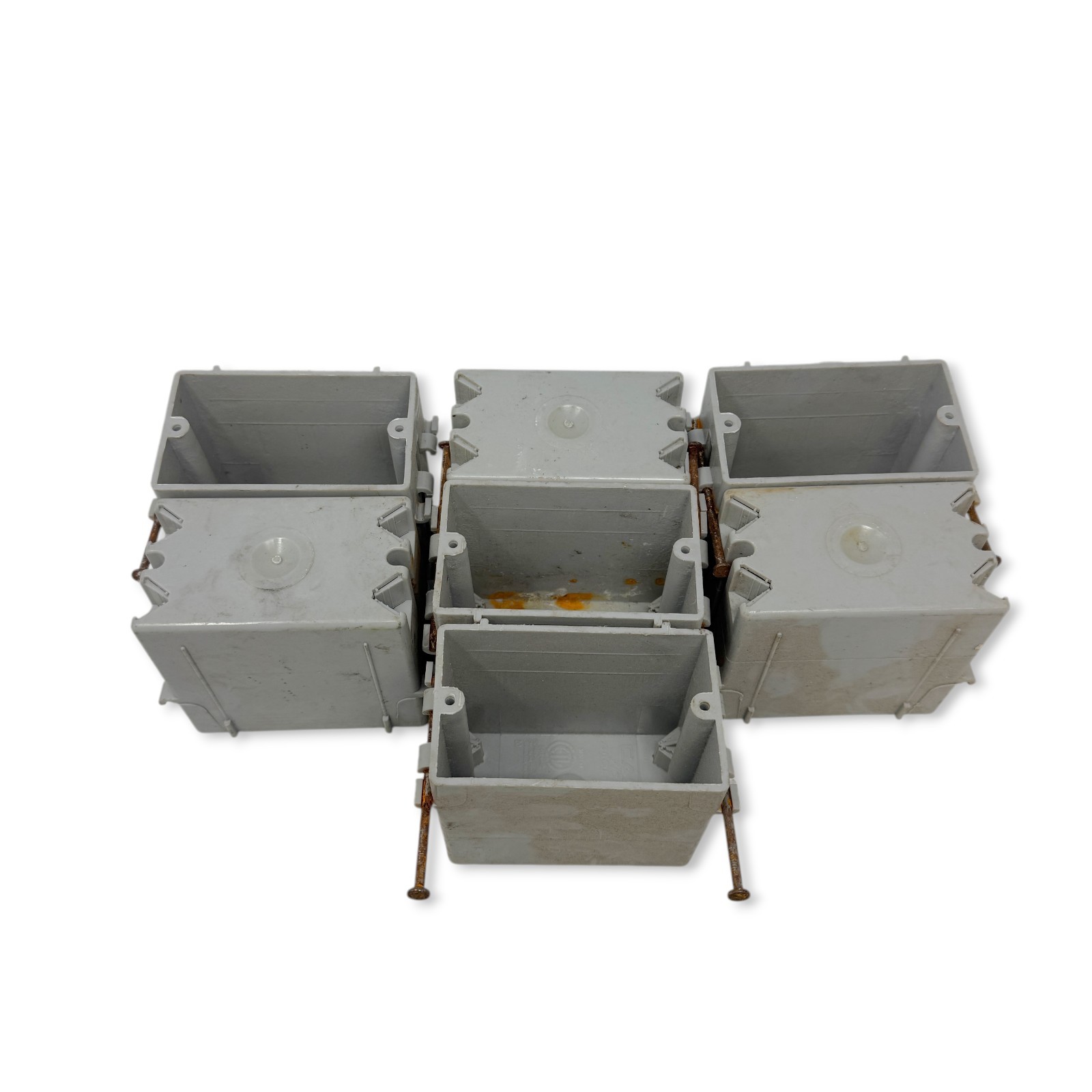 LOT 7 CANTEX EZ23SN 1-Gang New Work PVC Electrical Switch Outlet Box 23 Cu. In.
