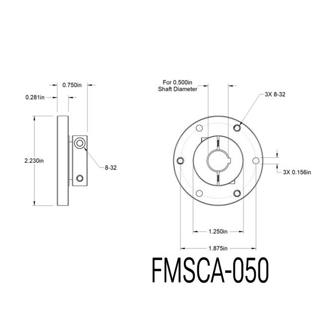 Face Mounted Shaft Collars/ Hub Mount Shaft Collar Couplings Alum or Steel