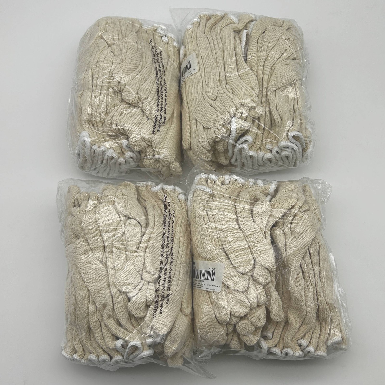 MCR Safety 9506LM String Knit Gloves Size Large Heavy 100 Percent Cotton 4 Dozen