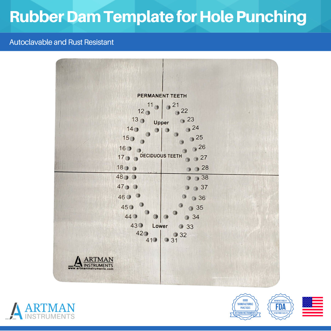 Rubber Dam Template for Hole Punching ARTMAN